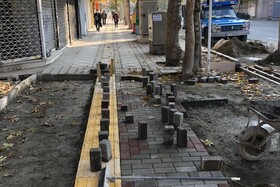 مناسب‌سازی مسیر عابر پیاده خیابان شهید بهشتی در مراحل پایانی