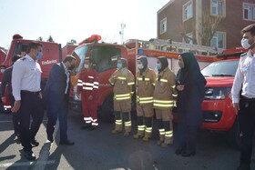 بازدید اعضای شورا و شهردار کرج از تجهیزات آتش‌نشانی