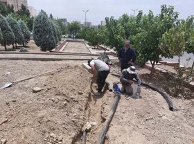 عملیات استحصال آب خام و بهسازی چشمه حسن آباد انجام شد