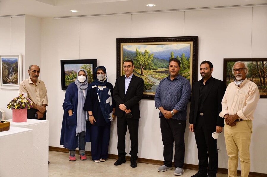 بازدید سرپرست شهرداری و رئیس شورای شهر کرج از اولین نمایشگاه نقاشان طبیعت گرای استان البرز