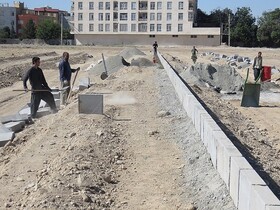اجرای عملیات عمرانی در اراضی خیابان شهید ایرانی
