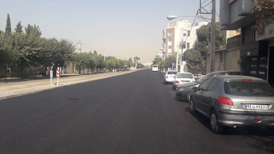 10 هزار مترمربع از معابر محله دولت در منطقه 9 کرج بهسازی شد