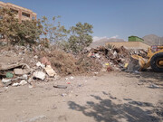 اجرای سومین مرحله تخلیه و پاکسازی دپو زباله در منطقه ۷ شهرداری کرج