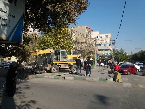 عملیات اصلاح هندسی در تقاطع بلوار باغستان اجرایی می‌شود