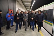 استاندار البرز و شهردار کرج از  پروژه خط دو قطار شهری بازدید کردند